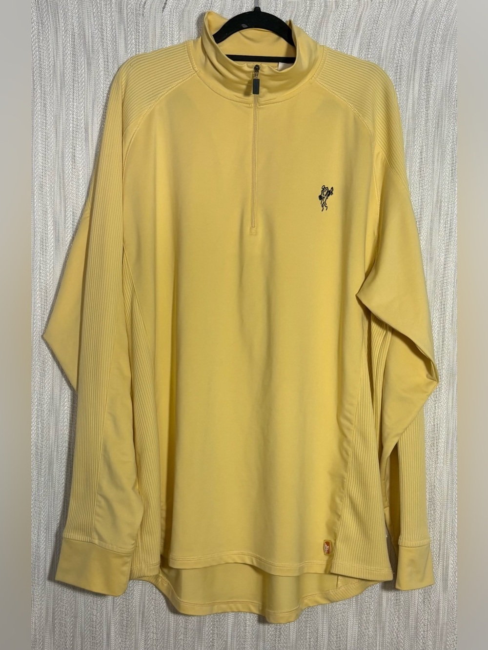 Ashworth Yellow Quarter-Zip Pullover Shirt weather systems performance